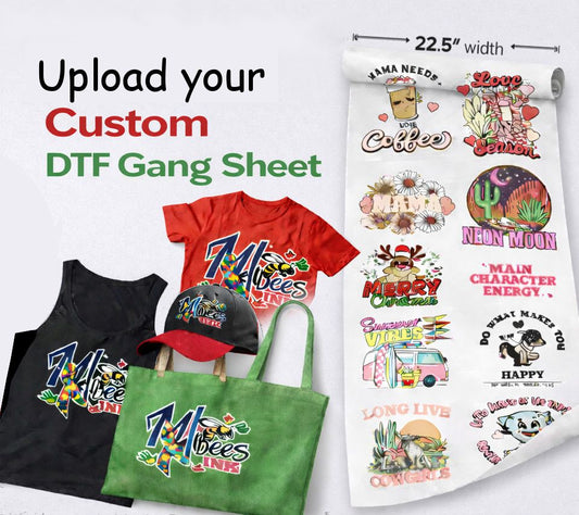 Upload Your Premade DTF Transfer Gang Sheet